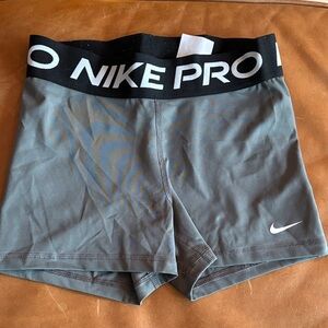 Nike Pro Charcoal Shorts with Black Waistband